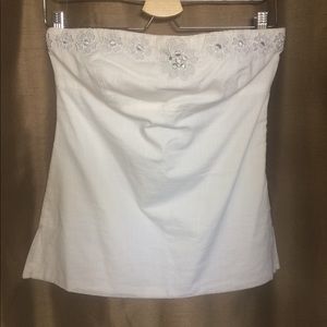 J. crew white strapless top size 2, with tags